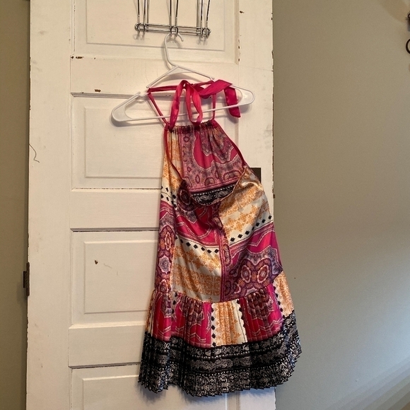 Silky Halter Patterned Joshua Dress size Small - Picture 2 of 2